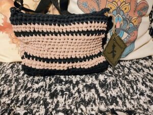 Bolso Bandolera Rosa y Negro