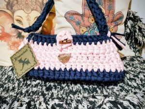 Bolso Rosa y Azul Marino