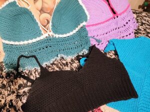 Top Teal con Volados